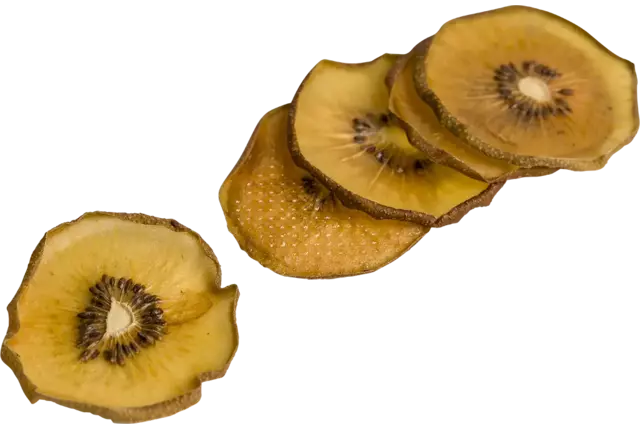 Gedr. gele kiwi schijfjes 80-120st kist 15 stuks